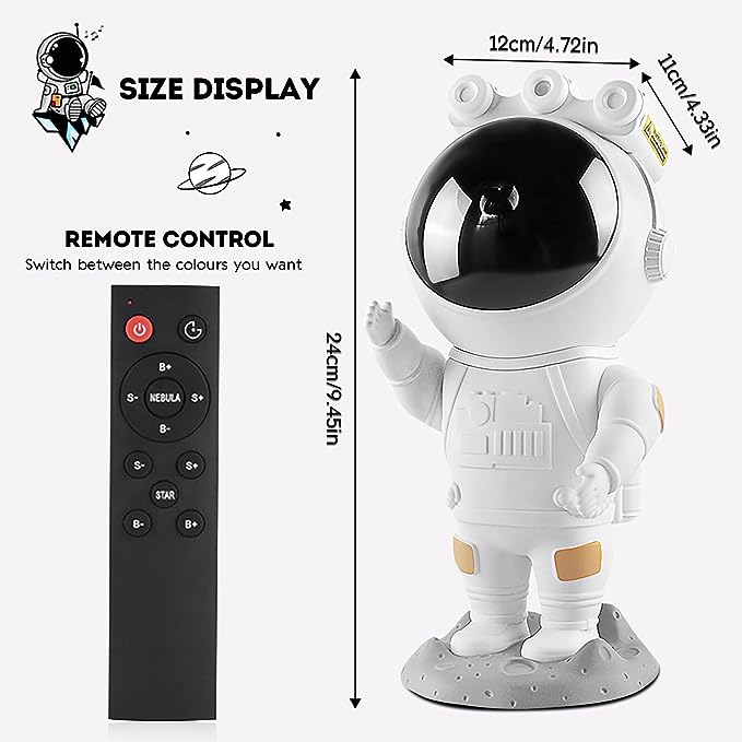 Astronaut Star Projector Galaxy Night Light