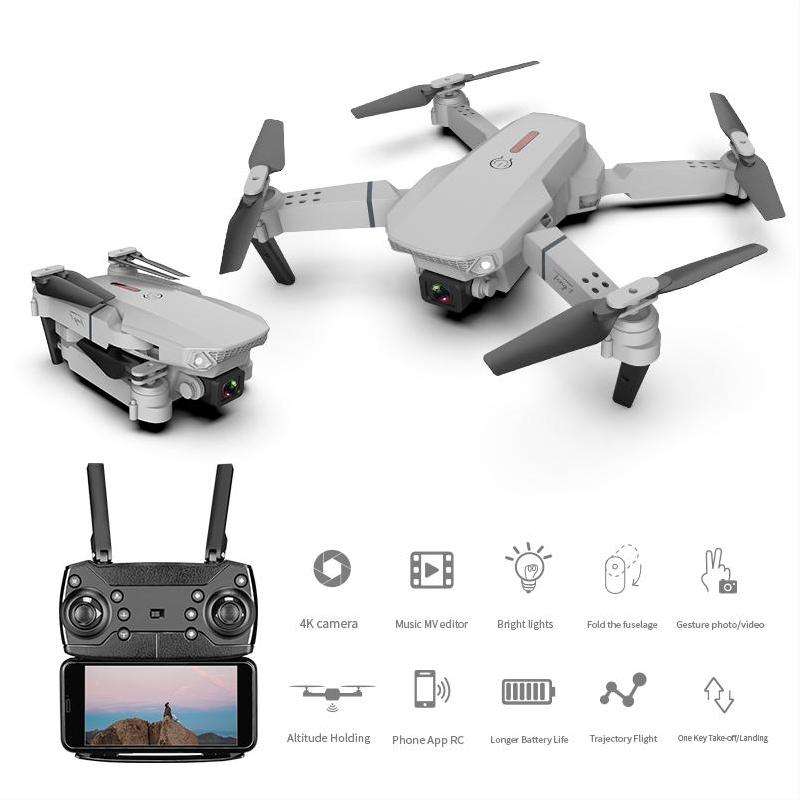 2023 Mini Toy Foldable Drones E88 Pro Dron With Kids Dual Camera 4K HD Profesional video E88 Pro Drone