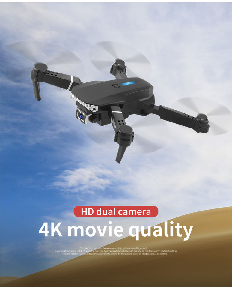 2023 Mini Toy Foldable Drones E88 Pro Dron With Kids Dual Camera 4K HD Profesional video E88 Pro Drone