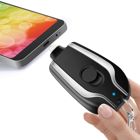GAIDEGA Mini Emergency Power Pod,  Keychain Portable Charger for iPhone, iPad, AirPods .