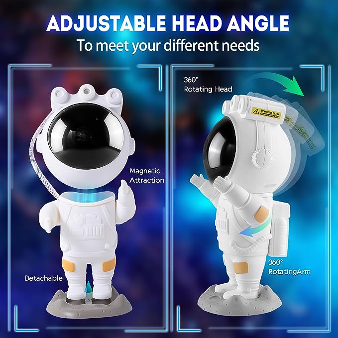 Astronaut Star Projector Galaxy Night Light