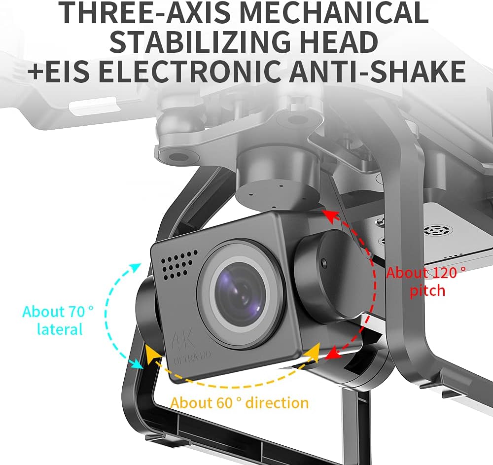 SJRC F7 PRO GPS Drone 4K Dual HD Camera 3-Axis Gimbal Professional Aerial Photography 3KM Brushless Quadcopter  (Two Batteries)