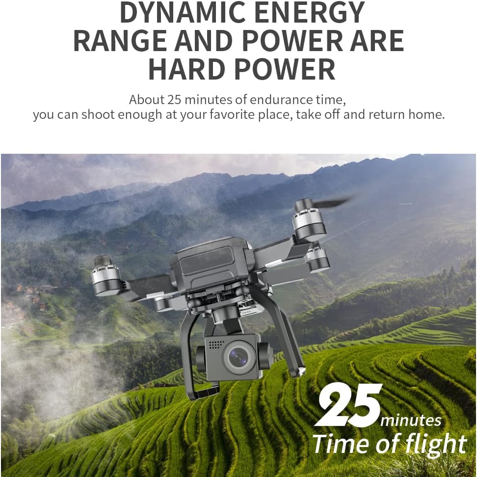 SJRC F7 PRO GPS Drone 4K Dual HD Camera 3-Axis Gimbal Professional Aerial Photography 3KM Brushless Quadcopter  (Two Batteries)