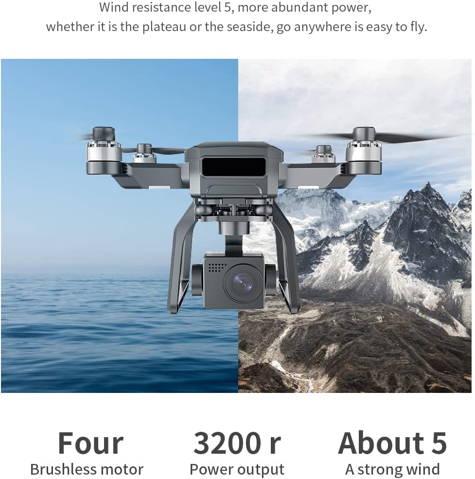 SJRC F7 PRO GPS Drone 4K Dual HD Camera 3-Axis Gimbal Professional Aerial Photography 3KM Brushless Quadcopter  (Two Batteries)