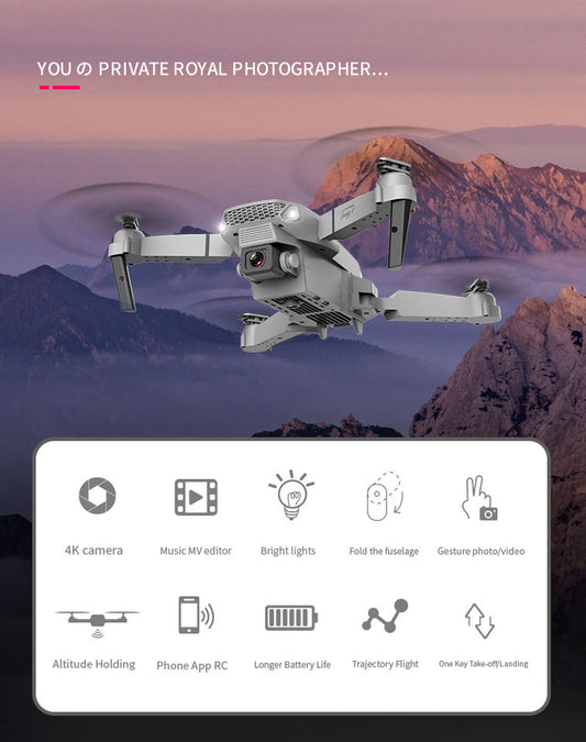 2023 Mini Toy Foldable Drones E88 Pro Dron With Kids Dual Camera 4K HD Profesional video E88 Pro Drone